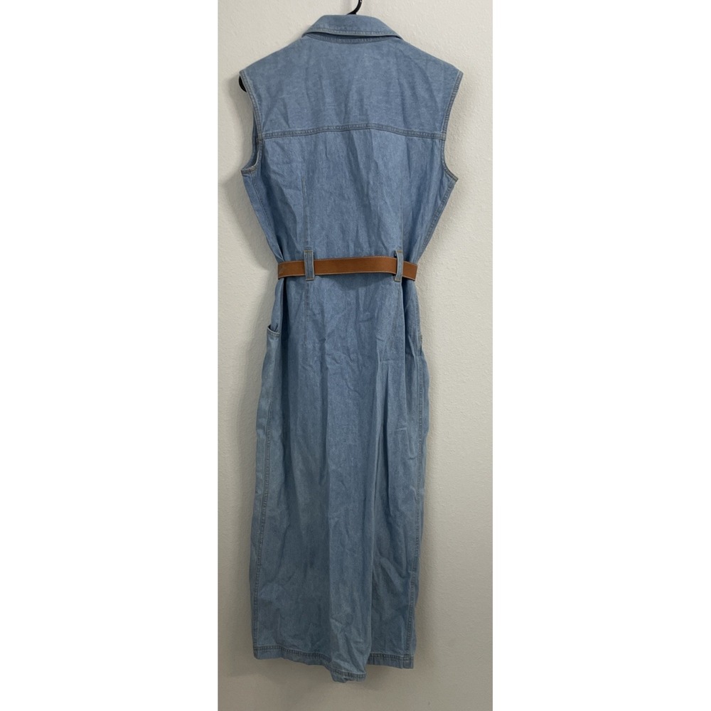 Rafaella Medium Wash Denim Dress Vintage 90's Y2K Modest Friends Phoebe Size 6 - Picture 5 of 5